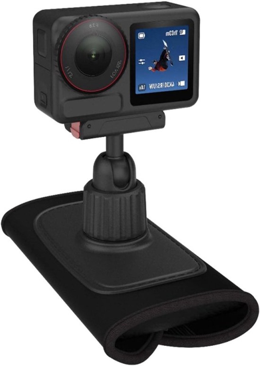 Verstelbare rugzakhouder voor actiecamera's met schouderkussen en riembevestiging voor optimale draagcomfort