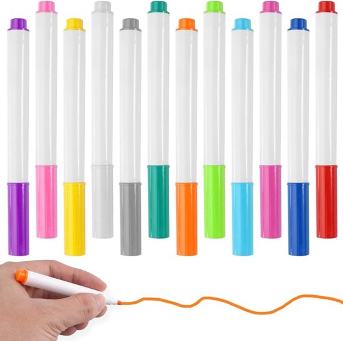 12 stuks afwisbare neonmarkers voor led-schrijfborden en acrylboards, ideaal voor creatief tekenen en schrijven