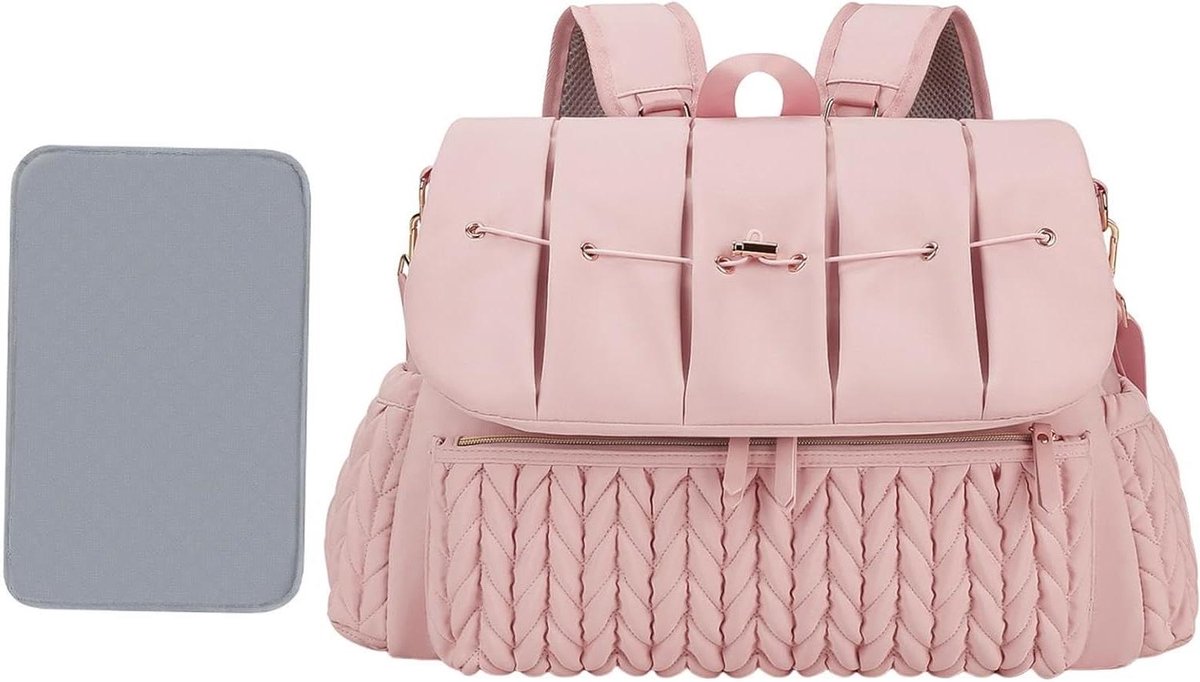 Luiertas Rugzak - Baby tas - Organiseren van babybenodigdheden - Verbeterde opslag - 42 x 12 x 30 cm - Roze