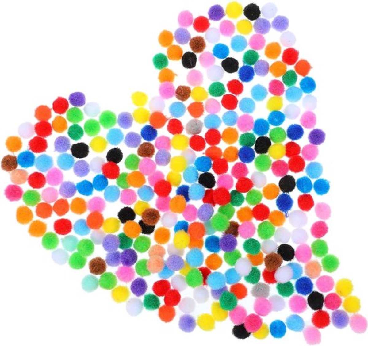 100 Stuks Mini Pompoms voor Knutselen - 2 cm Fluffy Pompoms Ballen voor DIY Decoraties en Creatieve Projecten