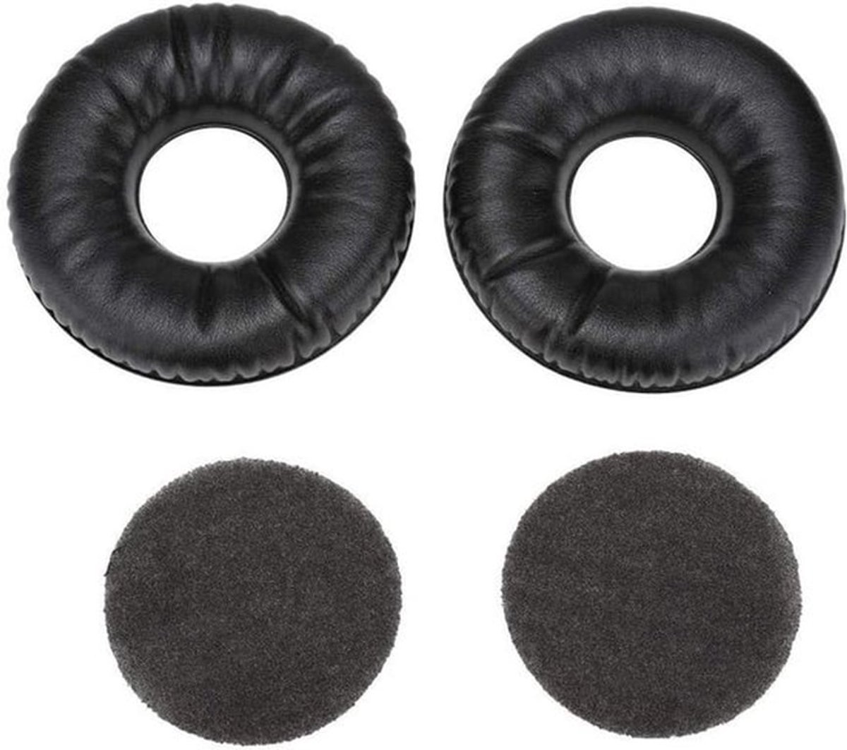 Comfortabele Vervangende Oorkussens voor Hoofdtelefoons, 2 Stuks Katoen en 2 Stuks Spons, Geschikt voor AKG K121 K121S K141 MK II K142 en Andere Modellen