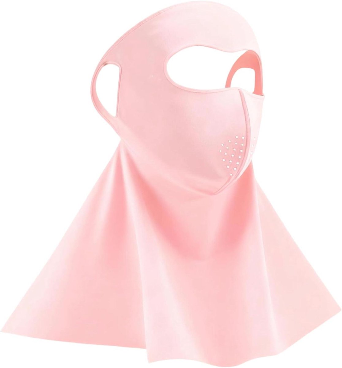 Gezichtsmasker met Nekbedekking - Zonnebescherming Masker - Outdoor Activiteiten - Ademende IJs Zijde Stof - 24 x 37 cm - Roze