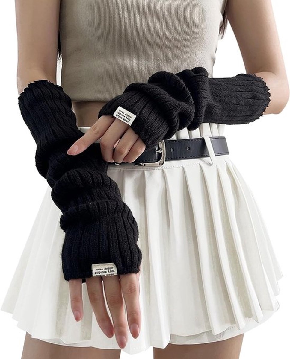 Langdurige Mouwwarmers voor Vingerloze Armen, Y2K Stijl, Harajuku, Gothic Punk en Hip Hop Accessoires voor Meisjes