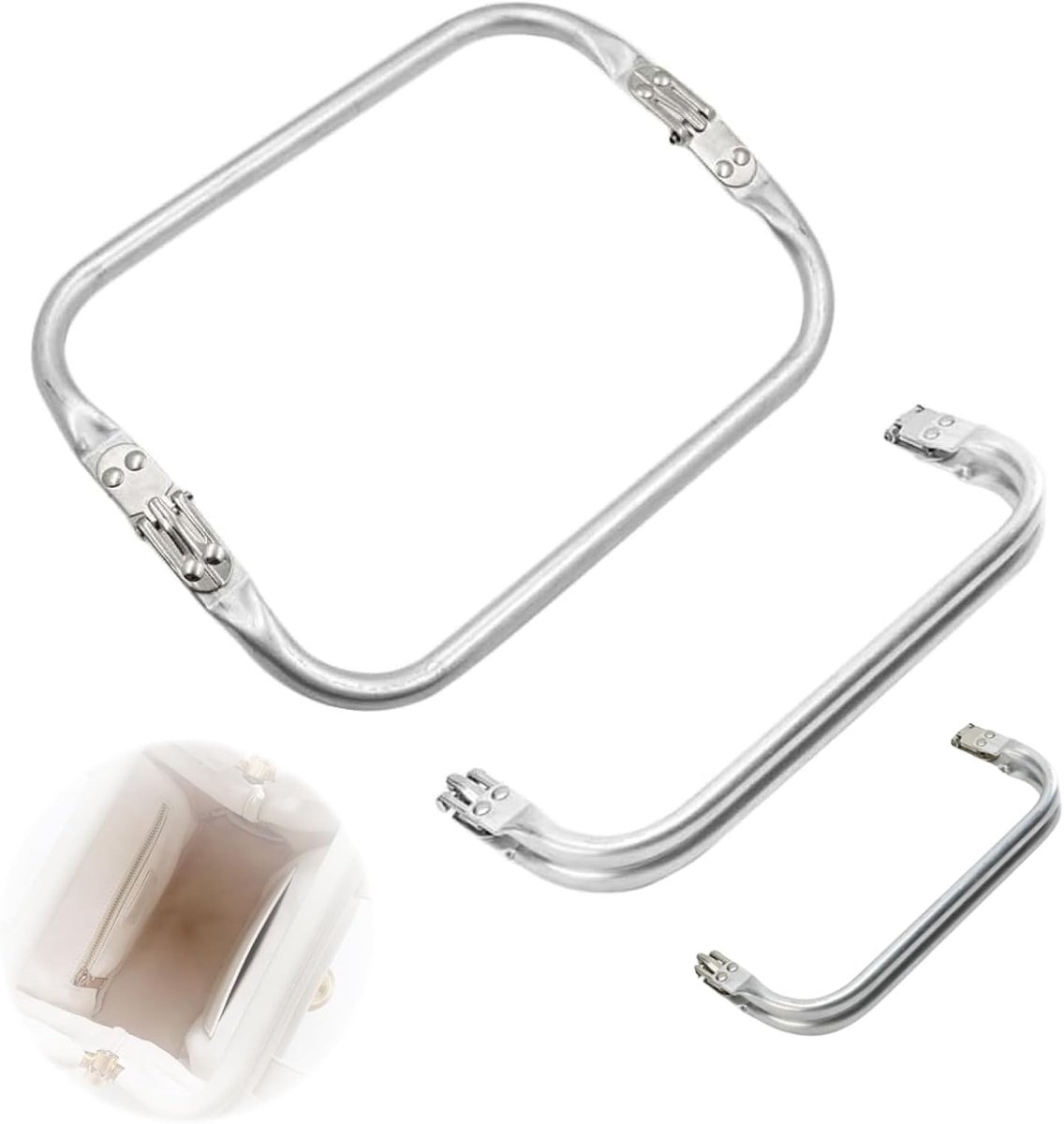 Vervangingsset voor Handgemaakte Tassen met Aluminium Frame en Bevestigingshaken voor Creatieve Projecten