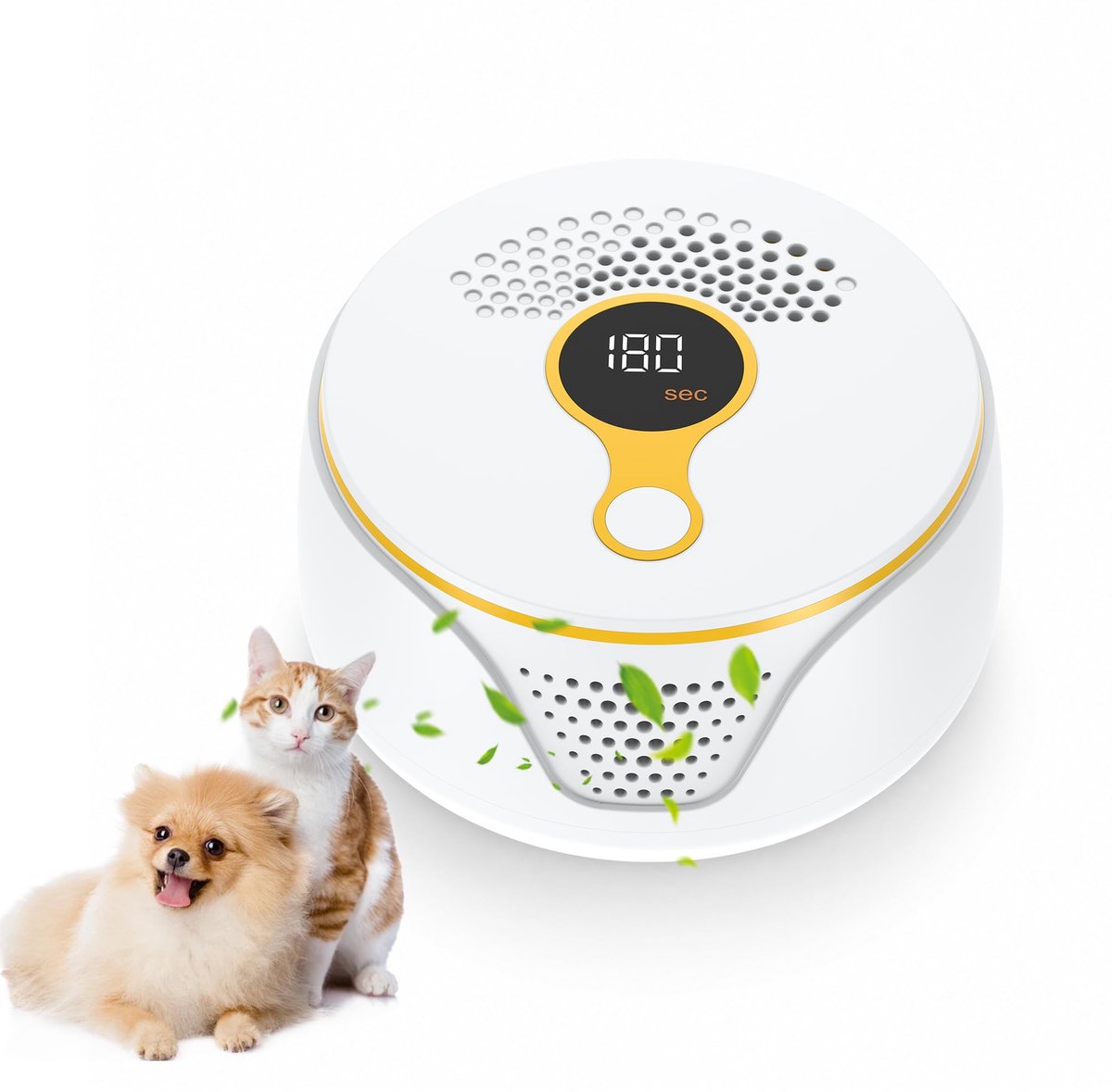 Namajunas - Kattenbak Geurverdrijver - Oplaadbaar - 3-modus - luchtzuiveraar - Wit - Kattengeurverwijderaar - Met actieve zuurstof, ozon en ionen - Voor thuis, kennel, tegen rookgeur, auto