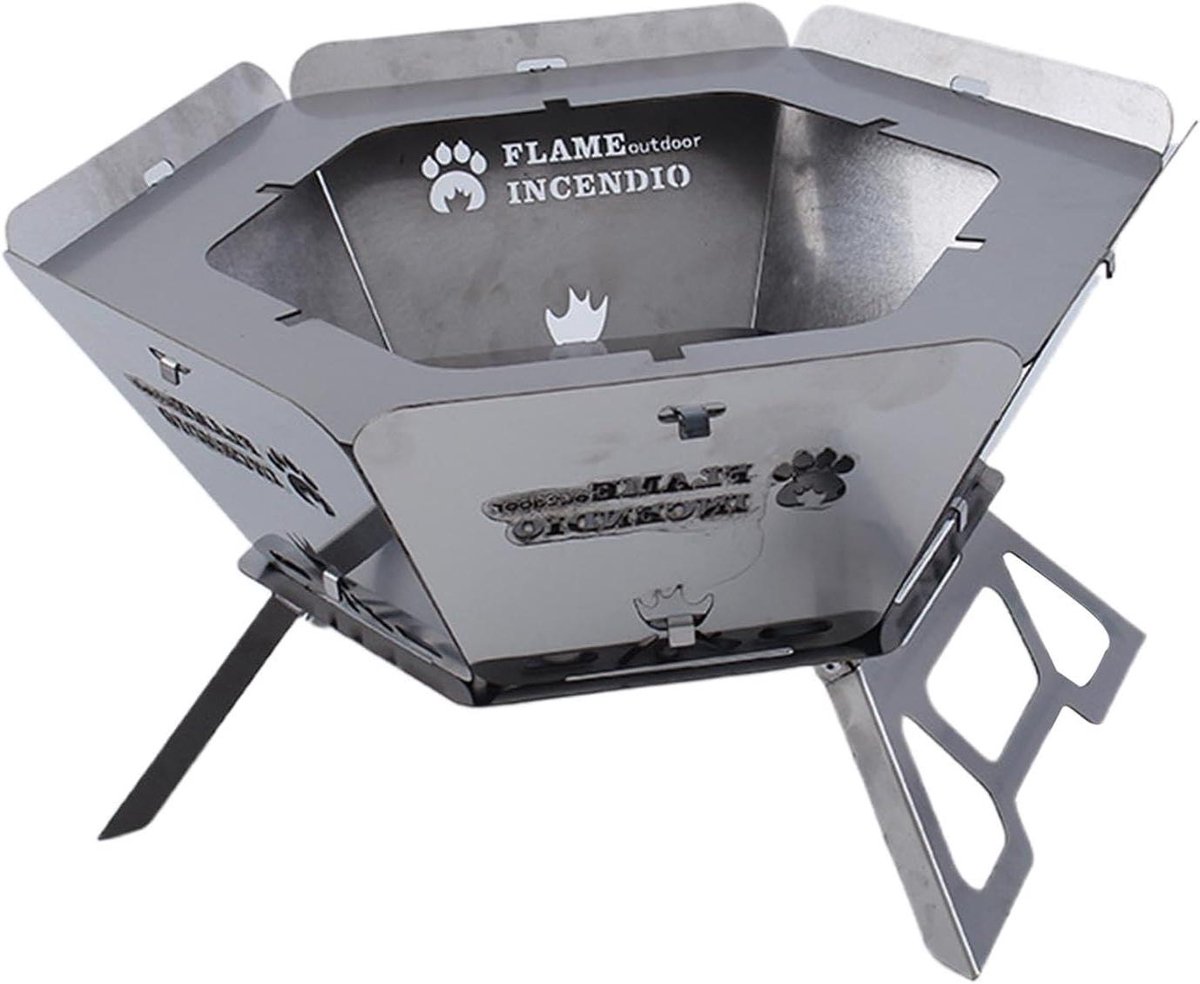 Kampvuur Grill - Buiten Koken Rooster - Buiten Koken - Zeshoekig Rooster - 46 cm - Zwart