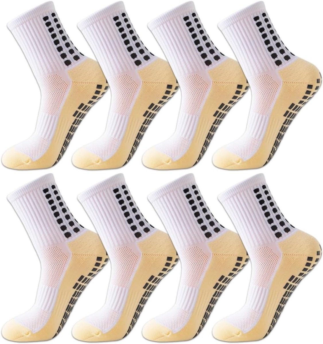 Voetbalsokken - Wit - Unisex - Antislip en Ademend - Voor Training en Spelen