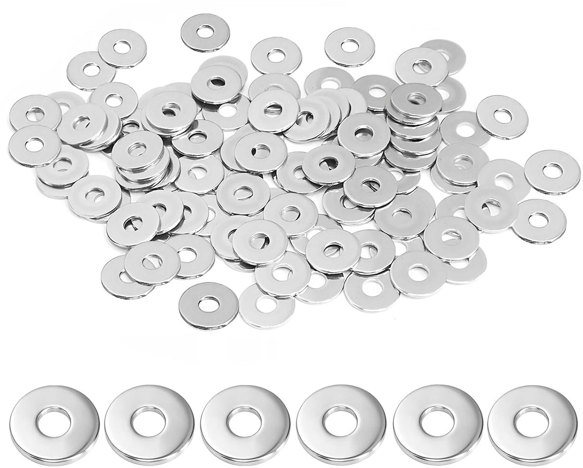 M6 vlakke ringen 18mm - 304 roestvrij staal - verhoogt contactoppervlak - ideaal voor schroeven en bouten - ShopVlot