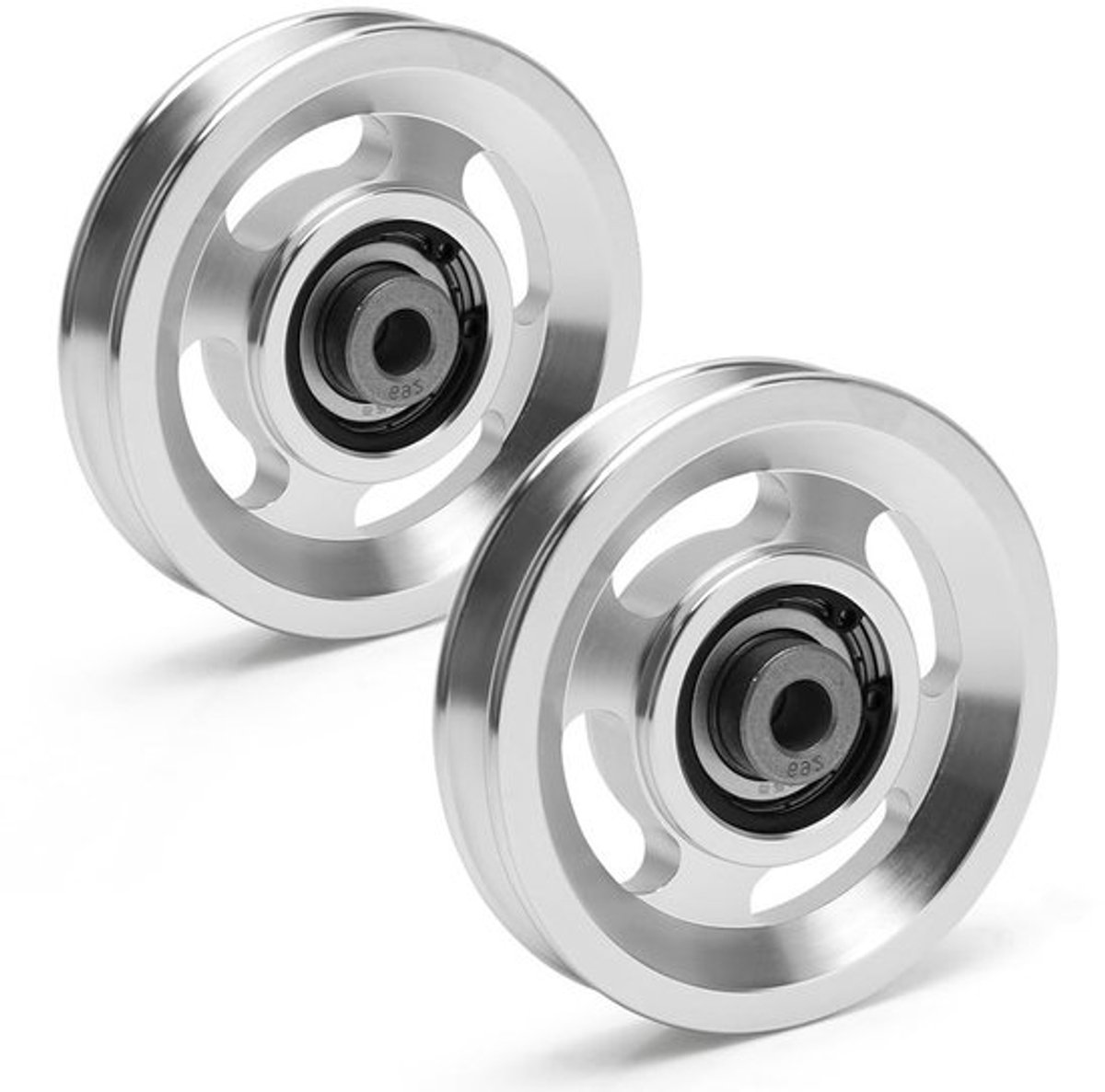 Aluminium Kabelroller 95mm met Lager - Universele Oplossing voor Fitnessapparatuur, Garagedeuren en Thuisgym Accessoires, Maximaal Draagvermogen 300kg