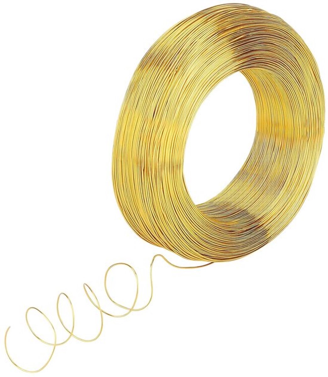 20-ga Aluminiumdraad 300 m Goud voor Sieraden, Modelleren, Beelden en Creatief Werk, 0,8 mm Dikte