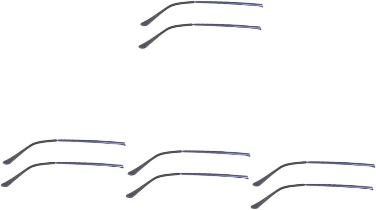 Vervangende Brilarmen - Brilpoten Reparatie - Bril Repareren - Lichtgewicht Metaal - 14 cm - Blauw