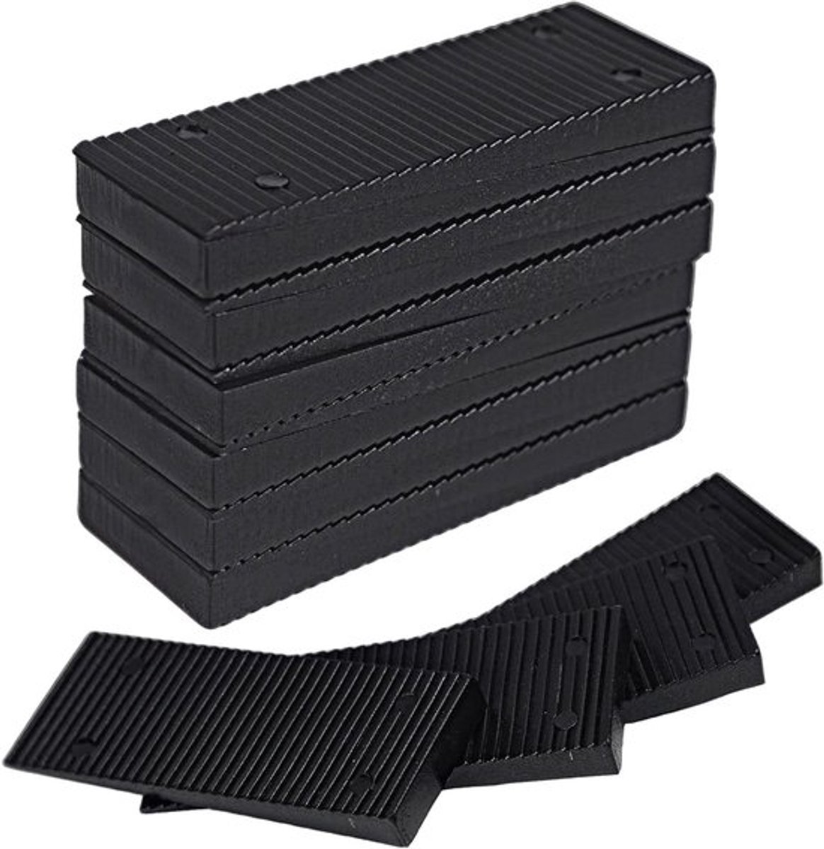 Set van 16 Plastic Compensatiewedges 8 x 3 cm voor Stabiele Voeten, Ongelijke Tafels en Meubels