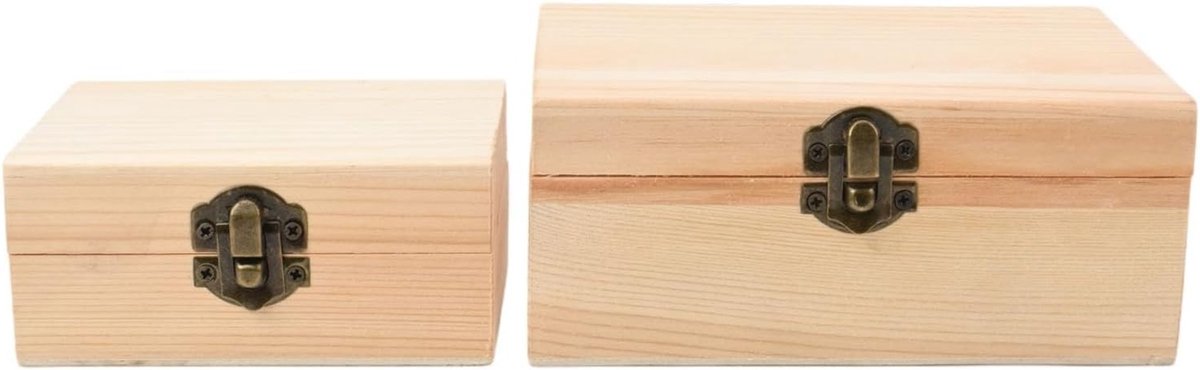 Houten Sieradendoos - Opbergtas Decoratief - Sieraden Organiseren - Natuurlijke Houtafwerking - 11 x 75 cm - Natuurlijk Hout
