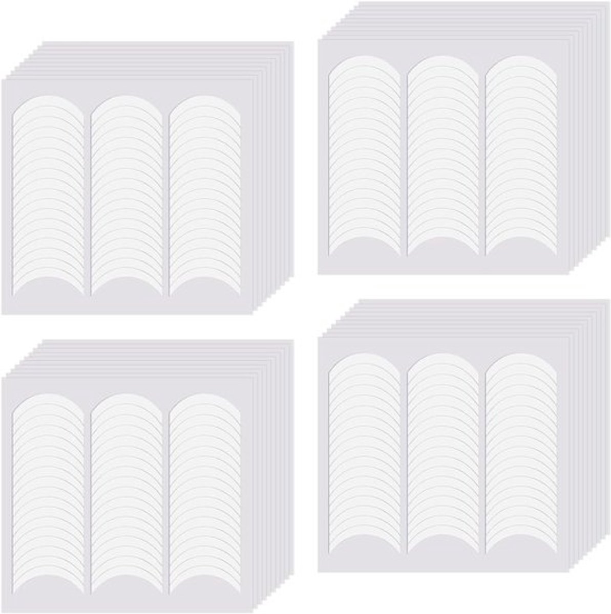 1920 Stuks Franse Nagels Sjabloon met 40 Vellen Witte Stickers voor Manicure Decoratie en DIY Nagelontwerpen