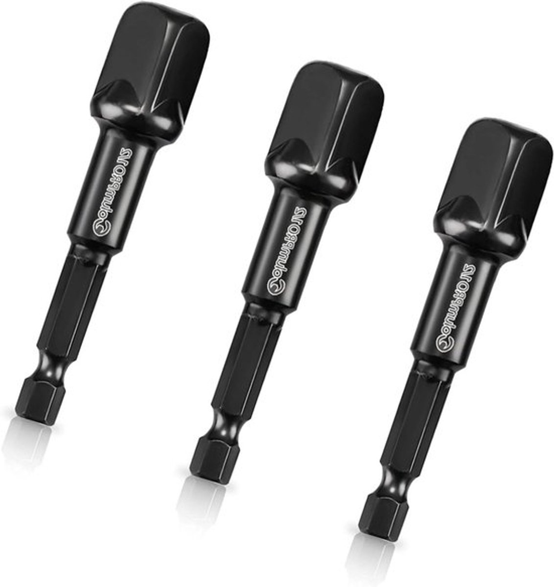 Adapterset voor slagmoersleutel - 1/4, 1/2, 3/8 inch hex-drive converter voor accuboormachine, ideaal voor auto en kluswerk