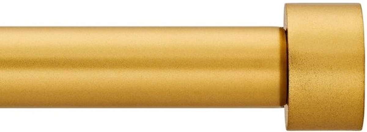 Gordijnroede Uitschuifbaar - Eindkap Goudkleurig - Diameter 2,5 cm - Verstelbaar van 76 tot 320 cm - Duurzaam Staal - Eenvoudige Installatie - Raamgordijn