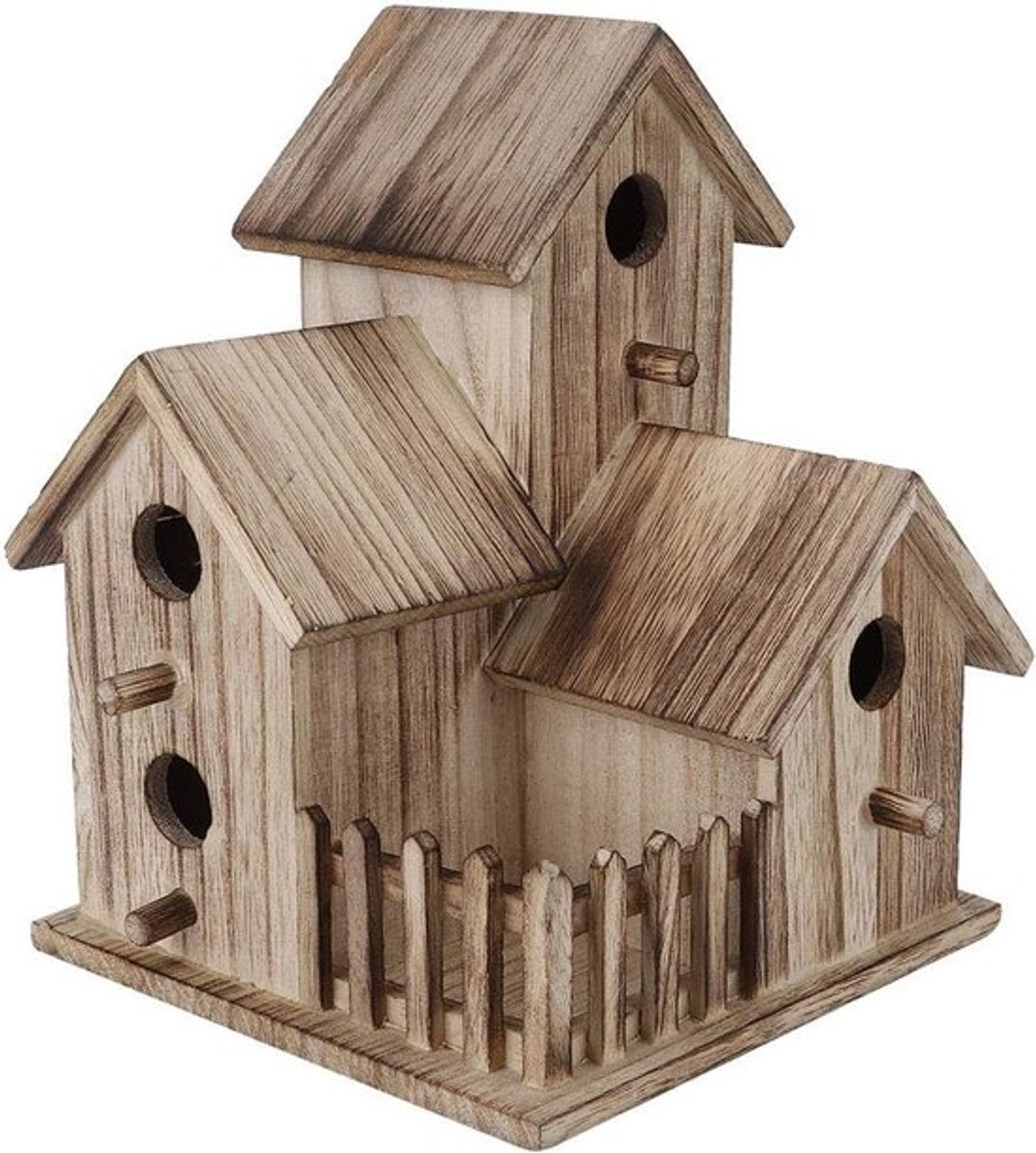 Houten Vogelhuisje voor Tuin, Kleine Hangende Nestkast, Perfecte Decoratie voor Buiten en Tuinleven