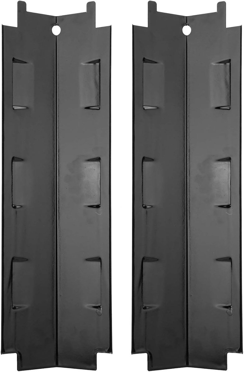 SnelShoppen - Grill Burner Covers, RVS Grill Warmte Schilden 2 Stuks, Duurzame Barbecue Onderdelen, Eenvoudige Installatie, Grill Deksel Platen voor T