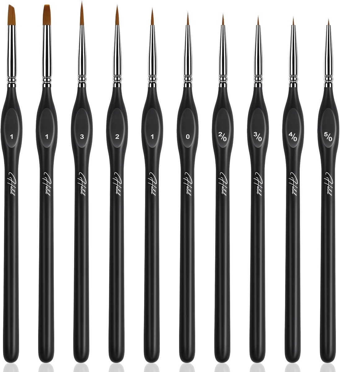 SnelShoppen - Set Droogkwasten, Droogborstel Set voor Miniatuurverf, 10 Professionele Borstels met Verschillende Vormen, Perfect voor Verf, Waterverf,