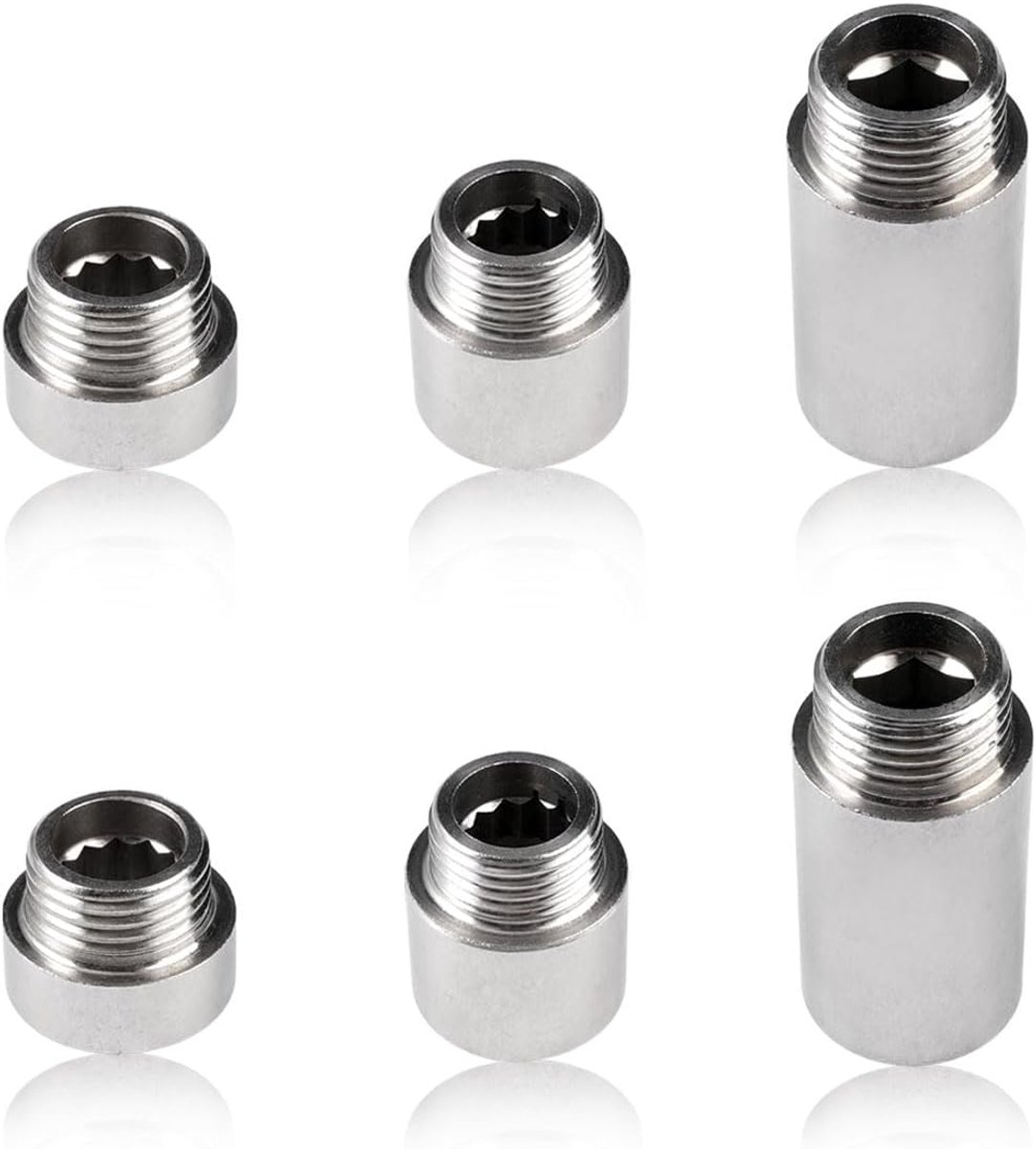 Douchekop extensie 1/2 inch - RVS verlengbuis - Draadverbinding - Verhoogt douchehoogte - ShopVlot