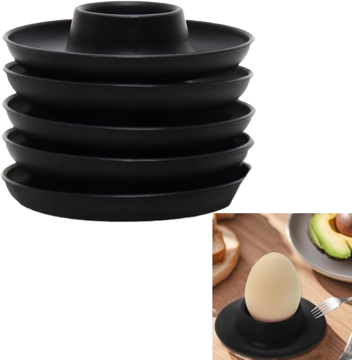 6 egg trays made of plastic, unbreakable egg cups, healthy food grade egg cups, kitchen items, children's and camping - ShopVlot
