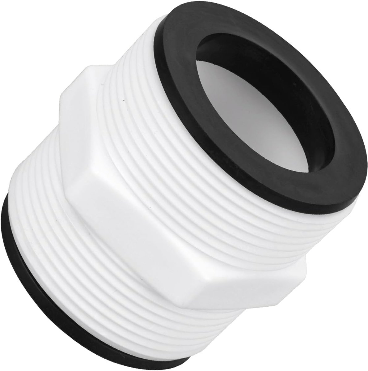 SnelShoppen - Zwembad Slang Connector 38mm Geschikt voor Boven Grond Zwembaden, Inclusief 2 Vervanggaskets, Duurzaam ABS Materiaal voor Filterpompen e