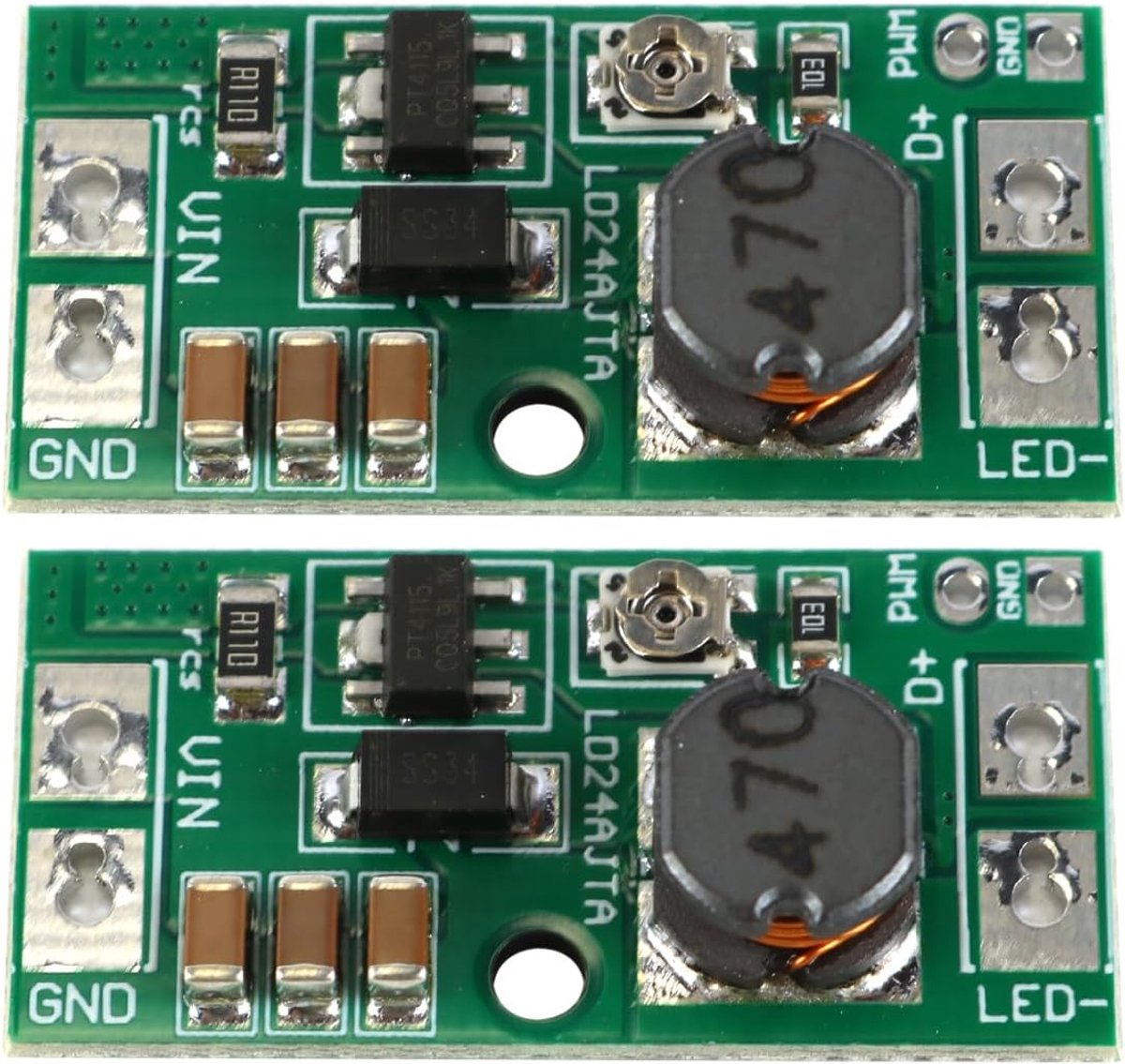 SnelShoppen - 20W Verstelbare PWM Controller DC-DC Step-Down Constant Current Converter voor 6V 9V 12V 18V 24V LED of LED Strip - 900mA Dimbaar Stroom