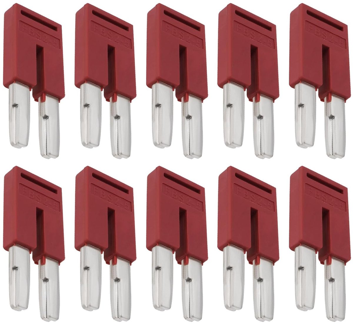 FBS 2-5 contactbrug 3030161 - vierkant - rood - geschikt voor UT en ST klemmen - ShopVlot
