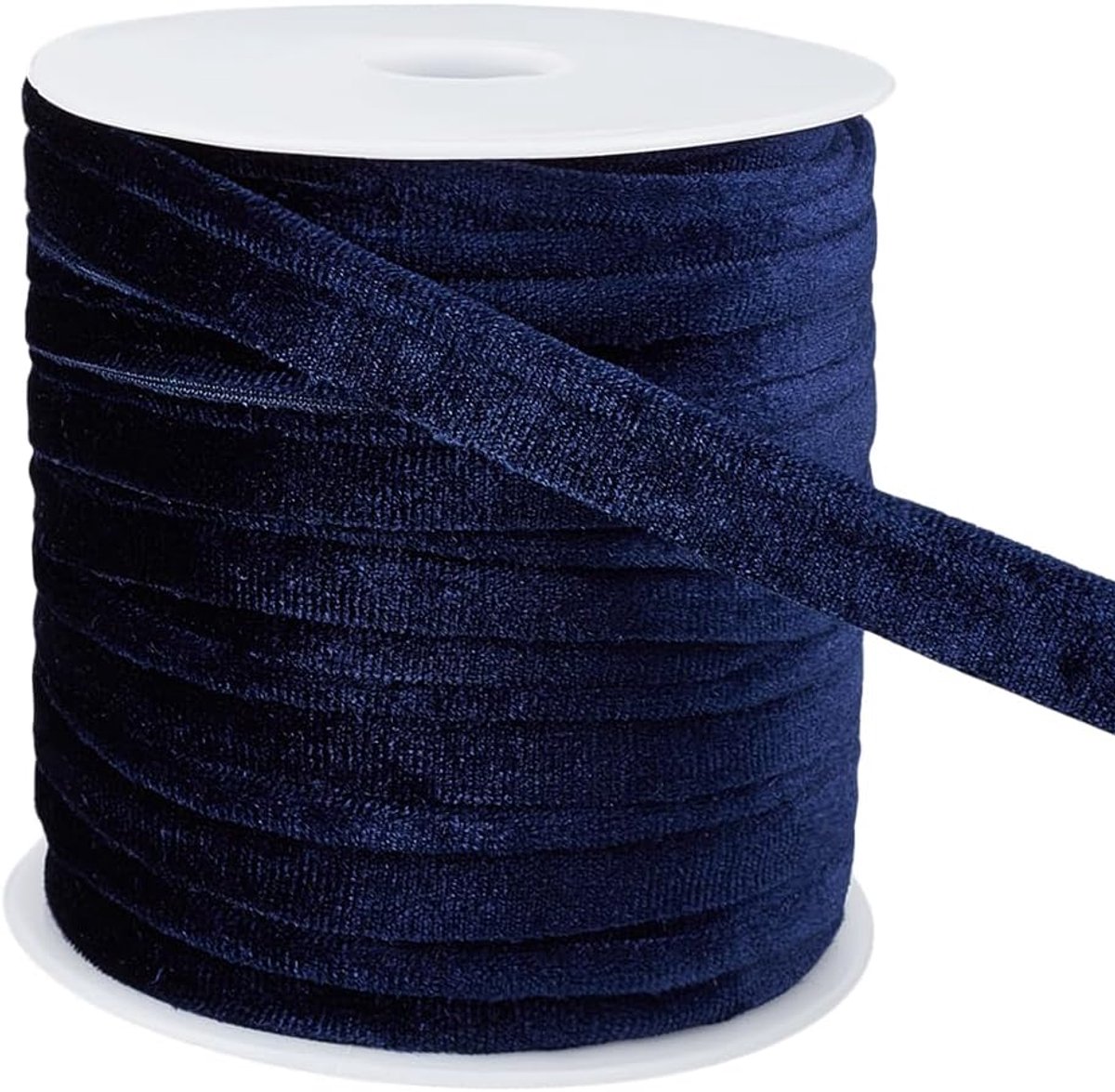 SnelShoppen - 16,4M Medium Blauw Velours Piping Bias Tape, 12mm Breed Lip Cord Trim Piping Trim voor Kleding, Meubelstoffering, Creatief Naaiwerk en V