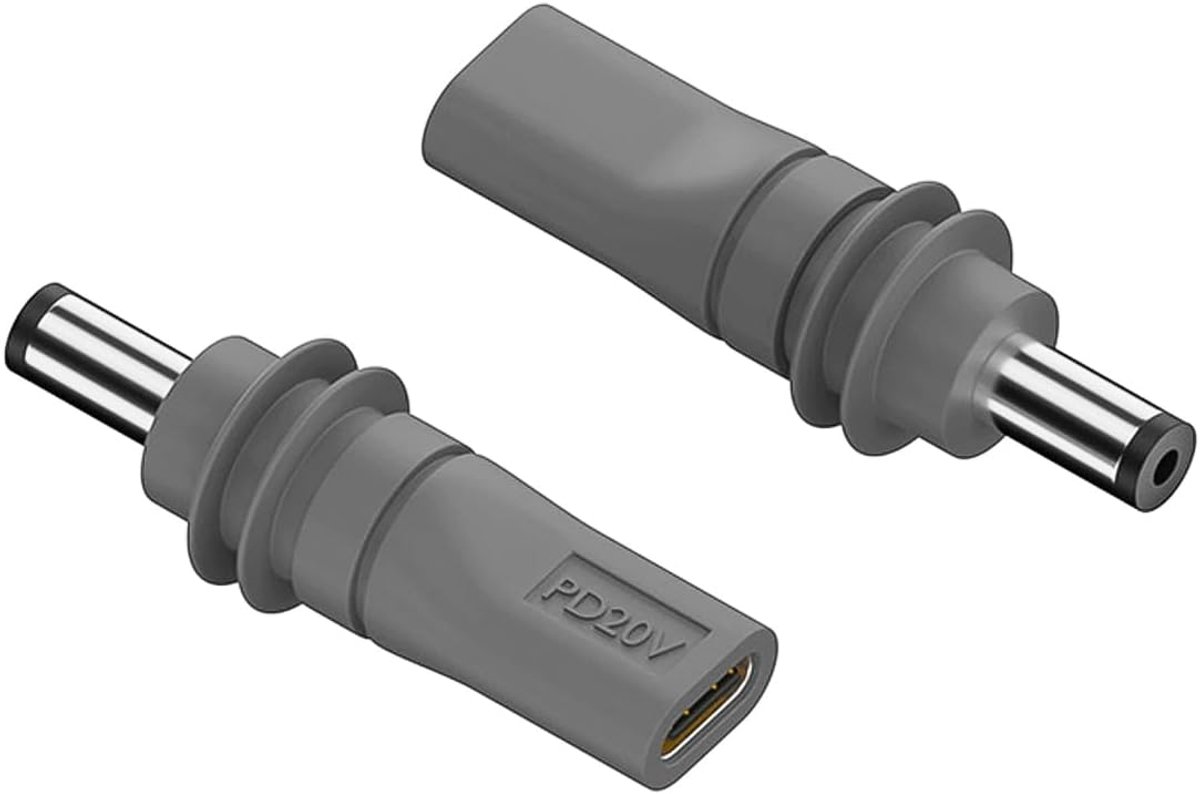 SnelShoppen - 2 Pack USB C naar DC 5.5mm x 2.1mm Voedingsadapter USB C Vrouwelijk naar DC5521 Mannelijk Connector Oplader voor Starlink Mini Kabel en