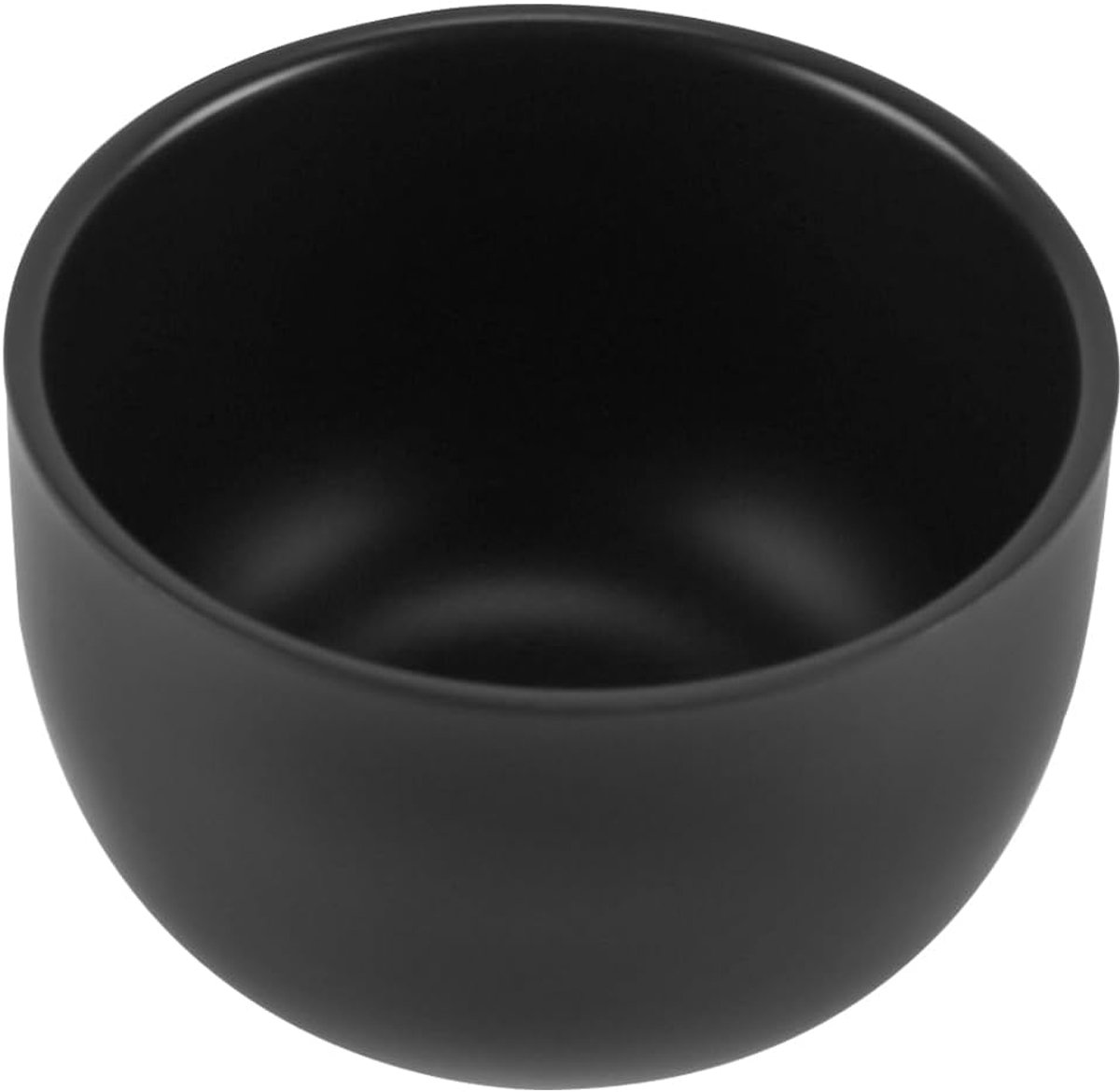 SnelShoppen - Shaving Bowl Scheerkom RVS Scheercreme Container voor Mannen Thuis Compact en Lichtgewicht Zwart