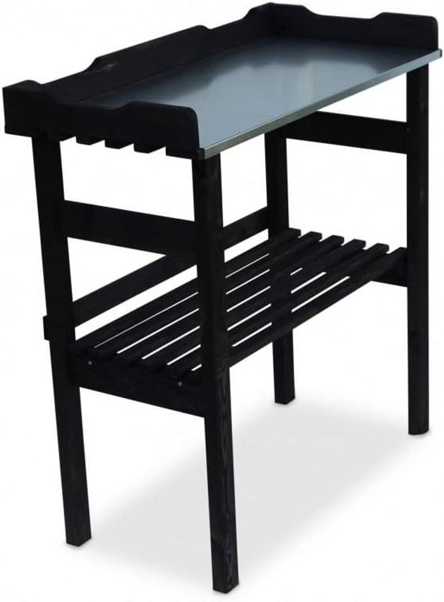 Oppottafel - Werktafel Tuin - Planten Verzorgen - Verzinkt Werkblad - B78 x T38 cm - Zwart