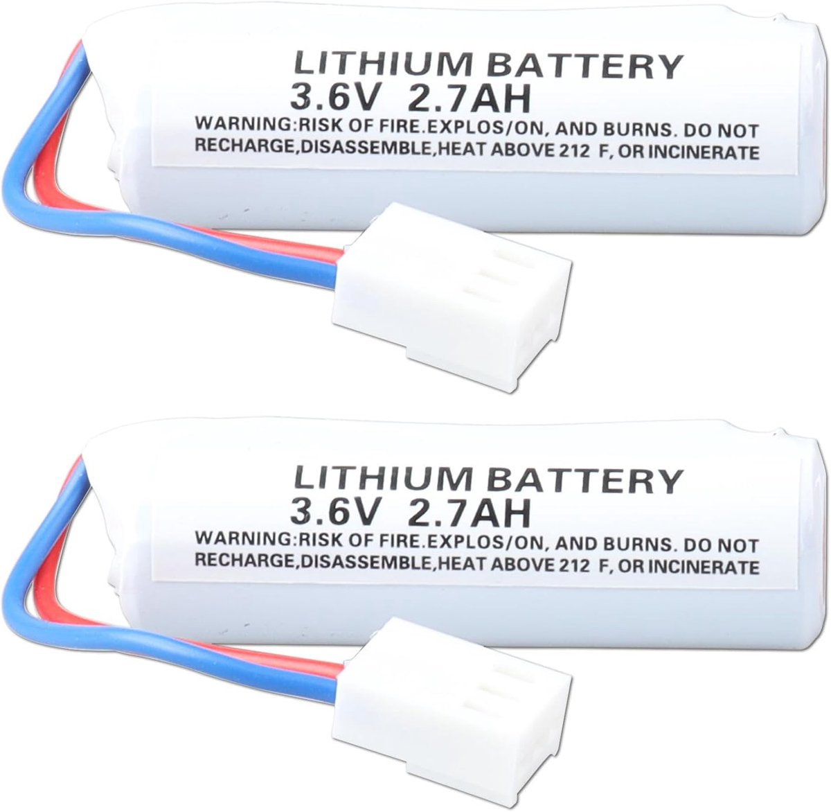 Alarmbatterijen BAT04 - Pack van 2 - 3.6 V 2700 mAh - Hoge ontlaadstabiliteit - Voor betrouwbare werking - ShopVlot