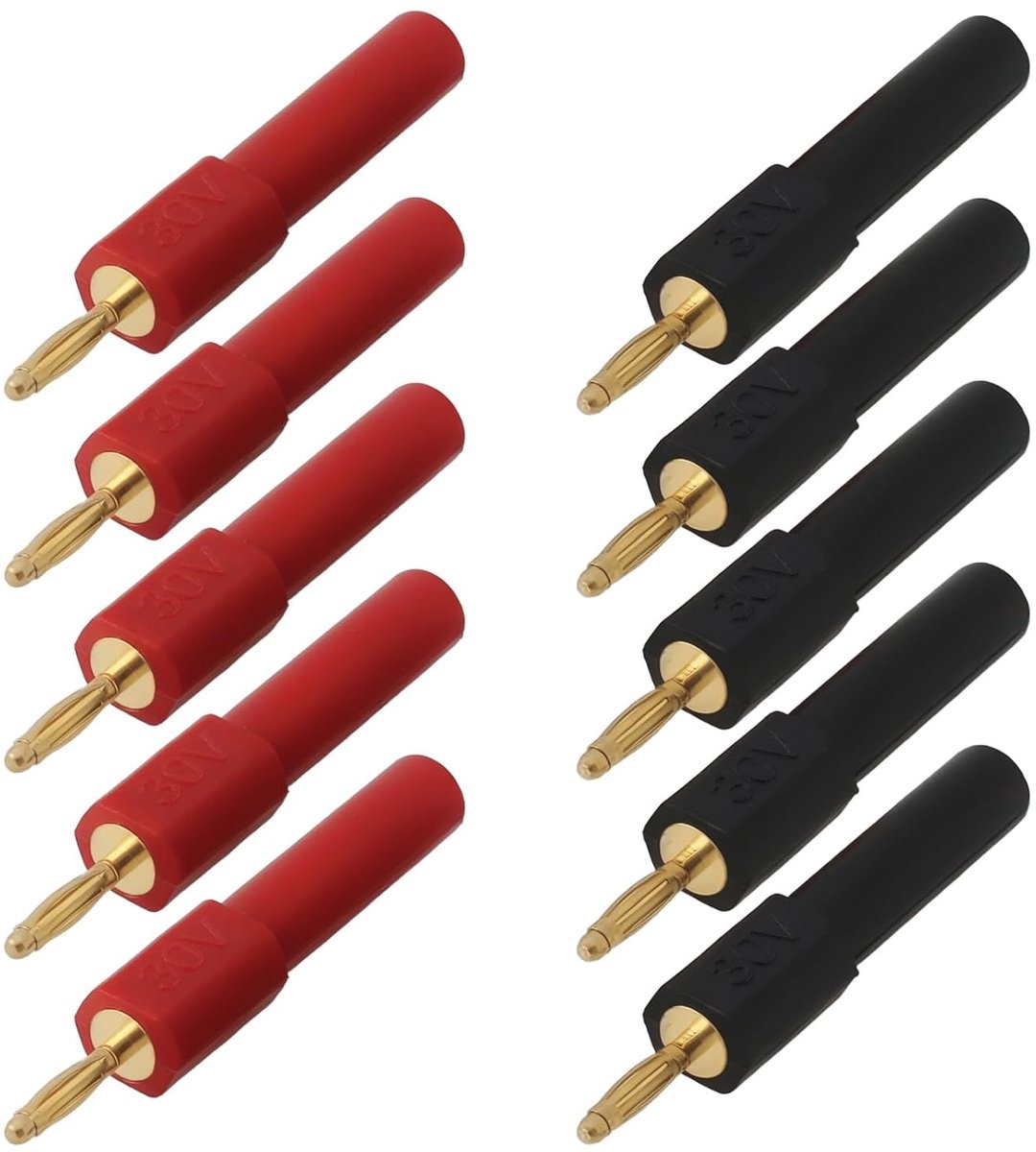 SnelShoppen - 10 Stuks Banana Plug Adapter 2mm naar 4mm Male naar Female Speaker Kabel Connector voor Versterker en HiFi Ontvanger - Hoogwaardige PA e