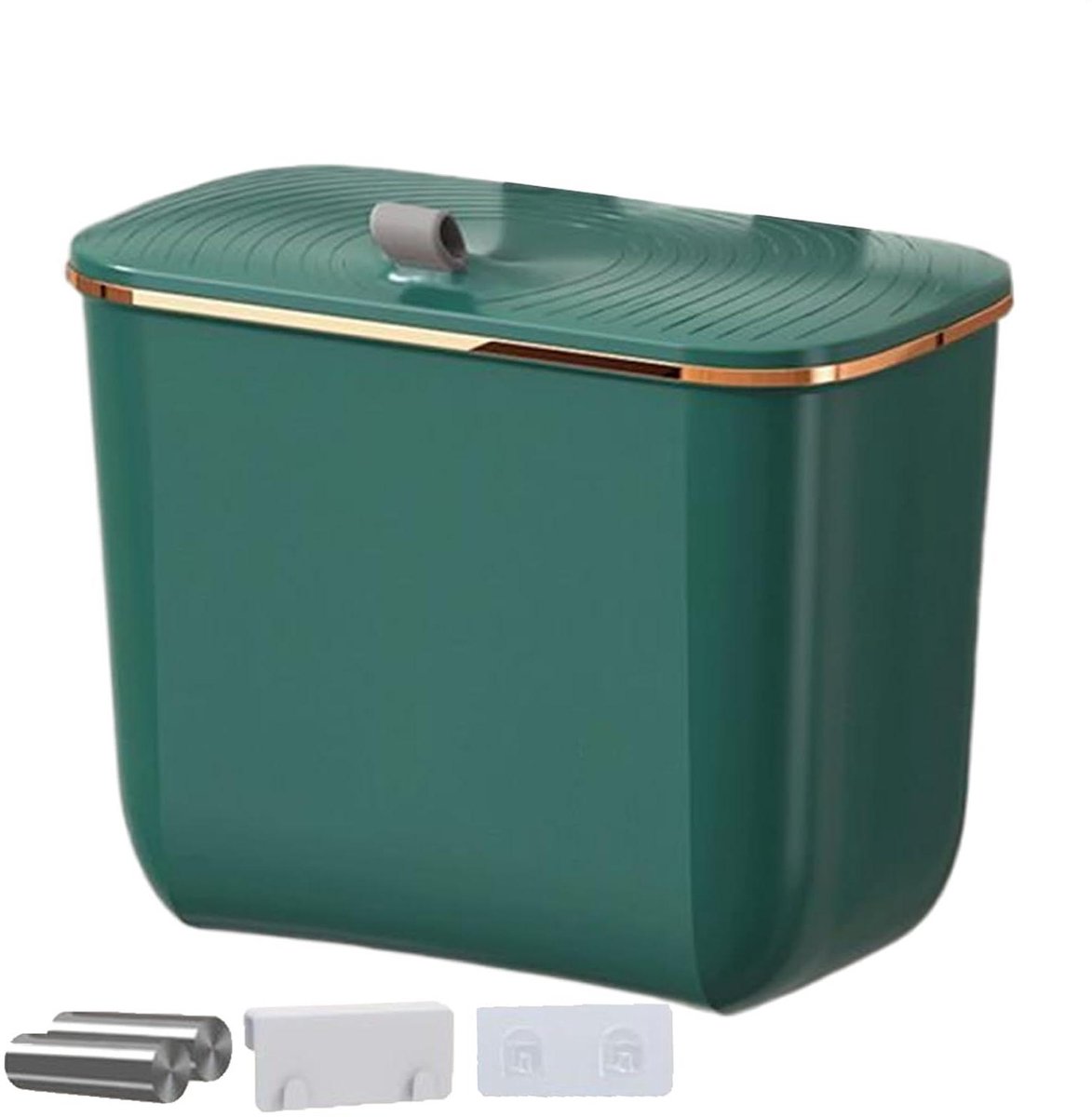 Keukencompost Bak - Afvalbakje Hangend - Afval Scheiden - Ruimtebesparend Ontwerp - 7L - Groen
