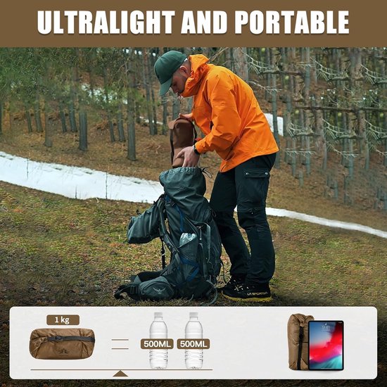 1 Persoons Tent Ultralicht - Lichtgewicht Tent Waterdicht Voor Koppels Vrienden Kamperen Wandelen Trekking — afbeelding 3