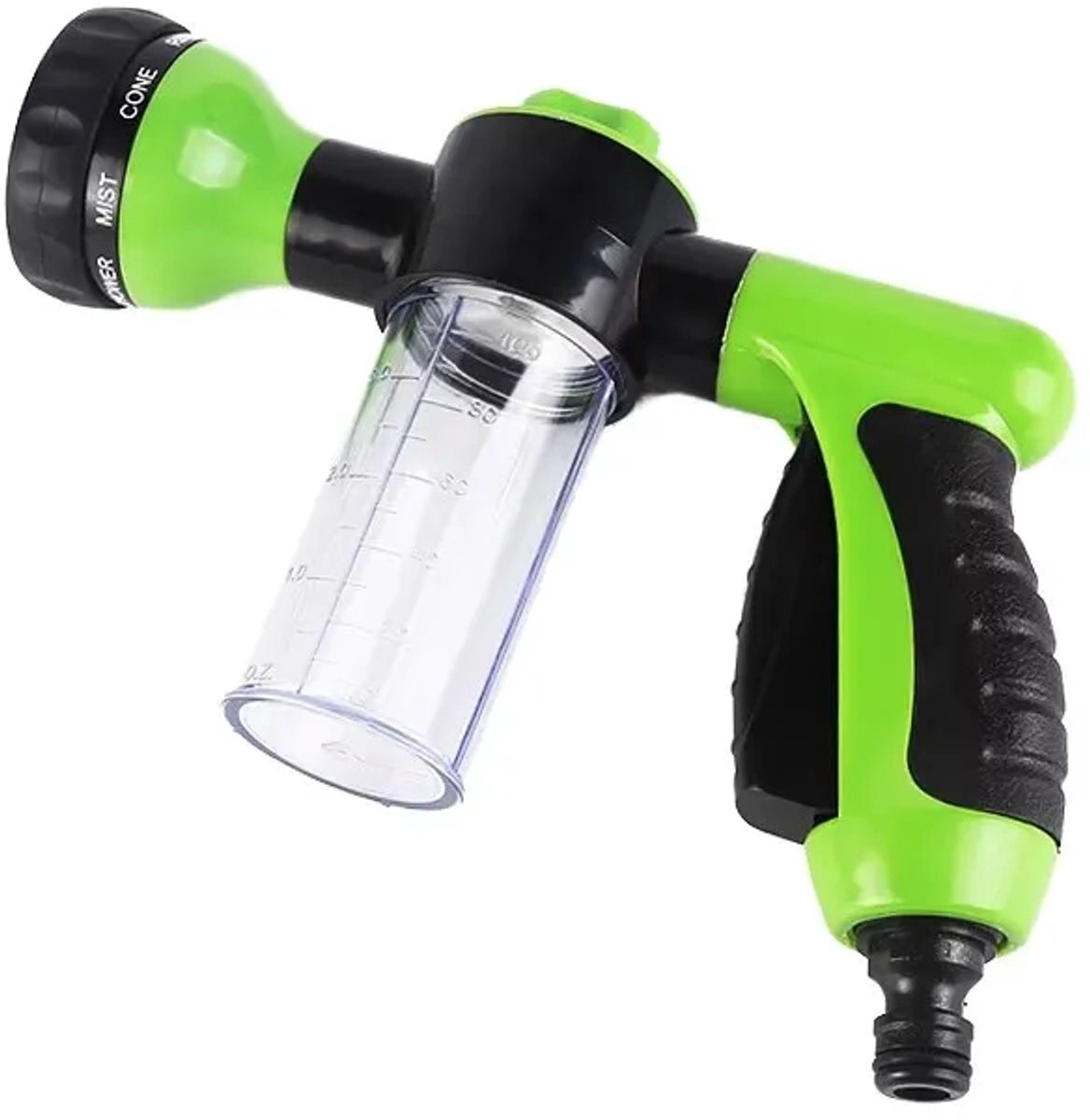 Somstyle Auto Spuit voor Tuinslang – Autowas Spuit met Zeepdispenser – 8 Standen Spuitpistool – Sproeikop met Zeepreservoir