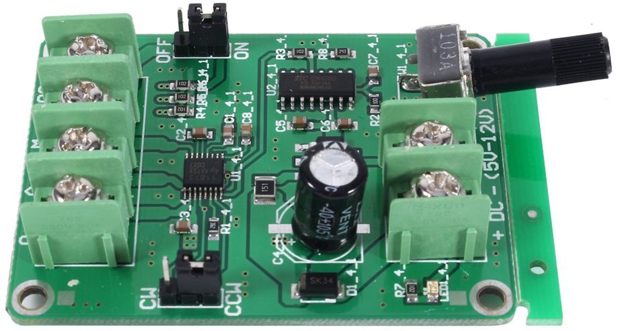 SnelShoppen - 9V naar 12V DC Borstelloze Motor Driver Board Controller Regulator Monitor voor Hardeschijven met Omgekeerde Spanningsbeveiliging en Ove