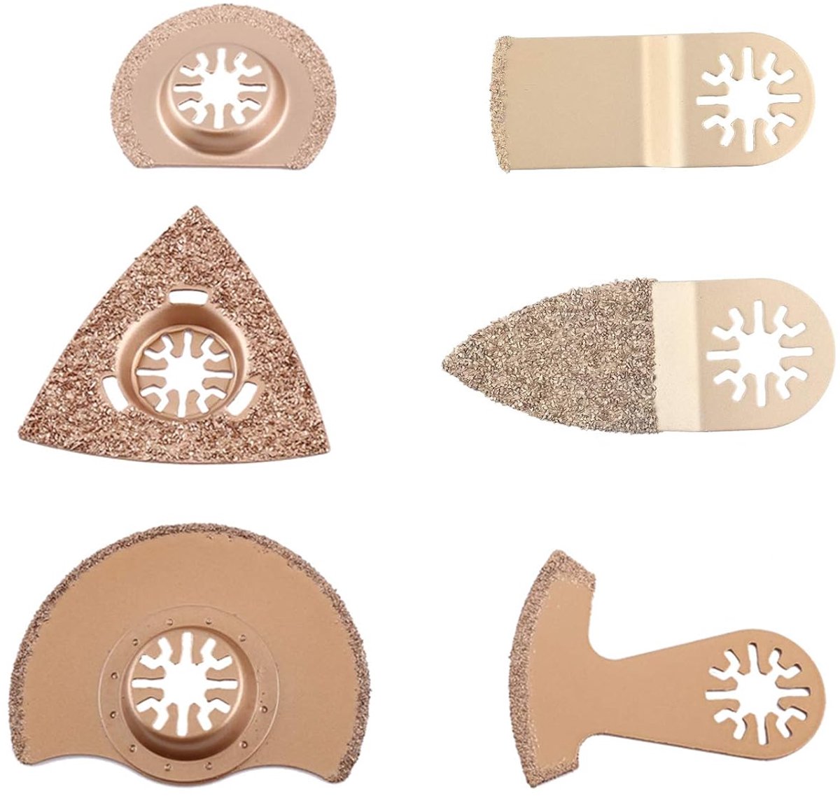 SnelShoppen - Oscillerend Zaagblad Multitool - 6-Delige Carbide Zaagblad Accessoires voor Snijden, Scherpen en Multifunctioneel Gebruik