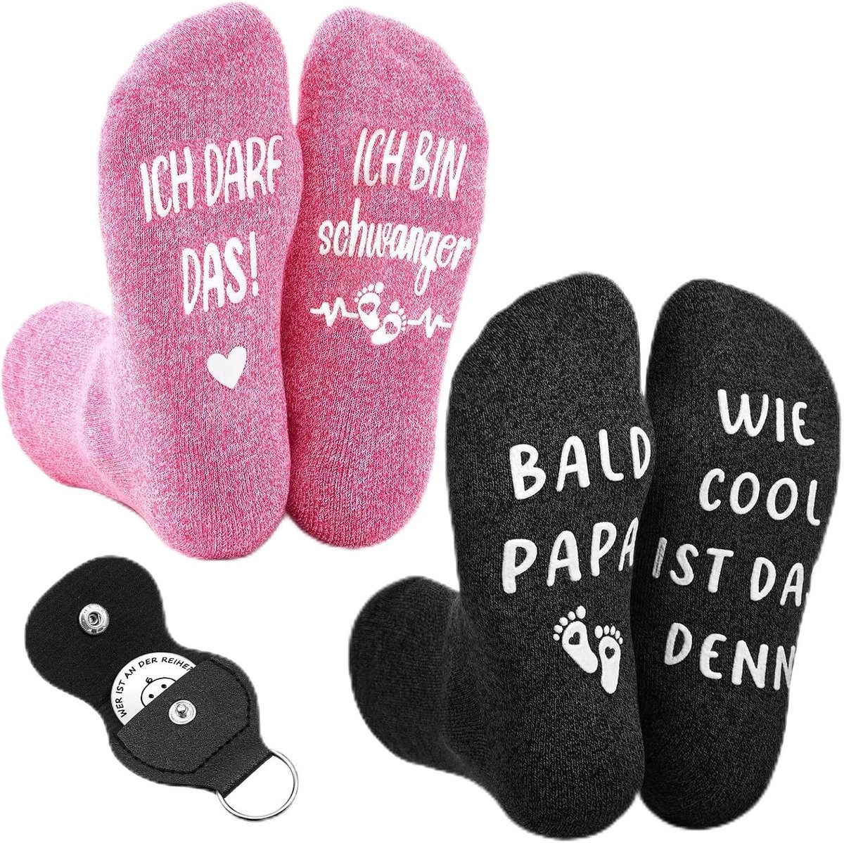 Non-slip Sokken met Beslissingsmunt voor Nieuwe Ouders - Grappige Cadeaus voor Aanstaande Moeders en Doopgeschenken - Dikke Versie