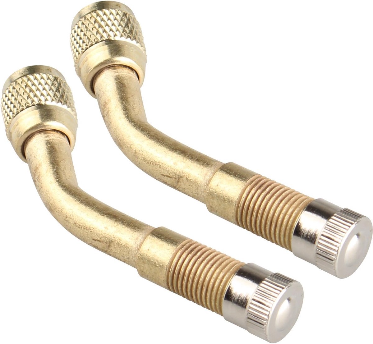 2pcs 135 Degree Angle Valve Extenders Tire Stem Extension Wheel Adapter for Car Motorcycle Bicycle Truck (Golden) - ShopVlot