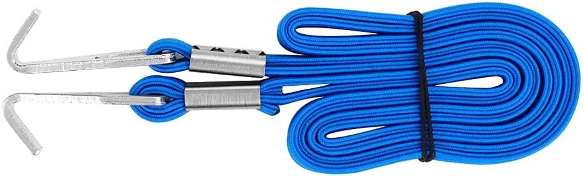 SnelShoppen - Fiets Luggage Band Duurzame Bungee Elastische Koord met Aluminium Haak voor Bagage en Fietstassen - Ideaal voor Fietsen, Camping en Reiz