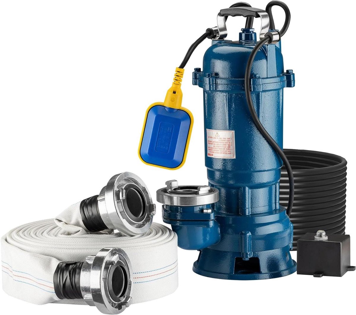 Vuilwaterpomp - Dompelpomp Afvalwater - Water Verplaatsen - Hoge Capaciteit 16.200l/u - 20m Slang - Blauw