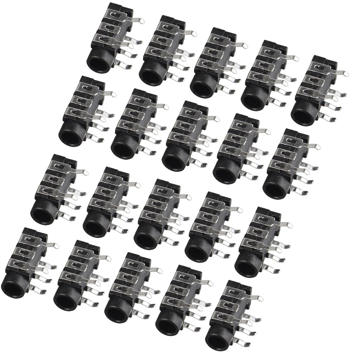 20Pcs PCB Mount 3 Pin 3 Terminals 3.5mm Female Audio Jack Socket Connector - ShopVlot