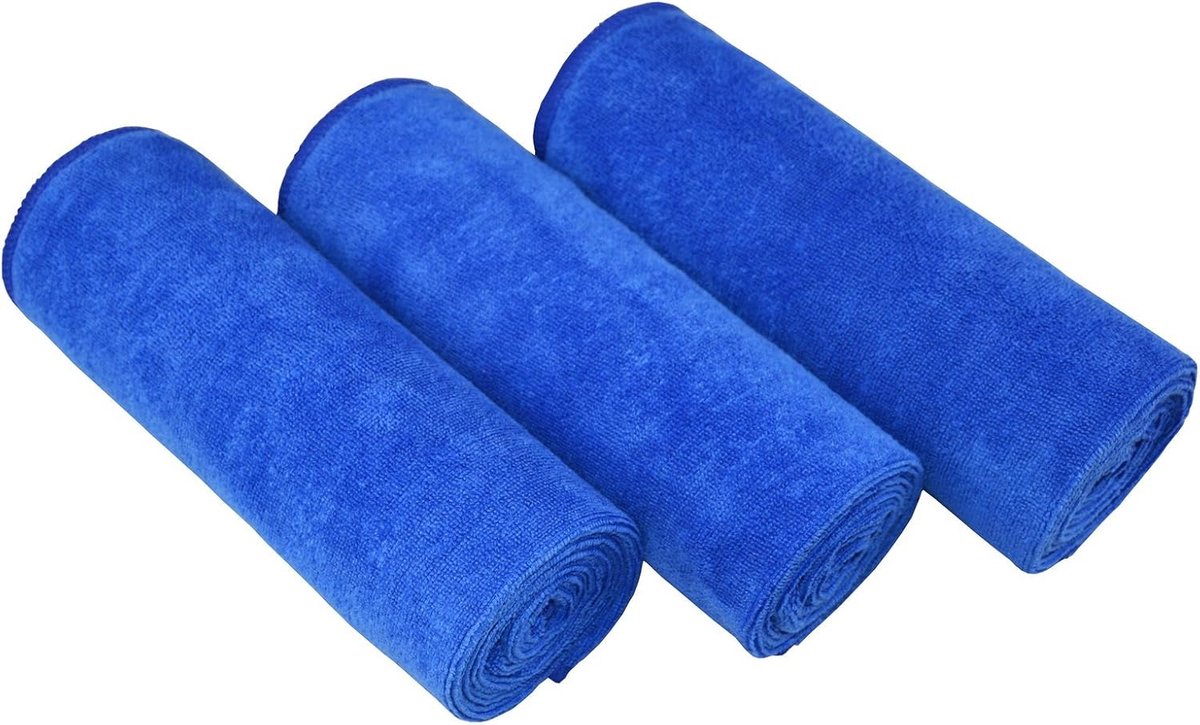 SnelShoppen - Microvezel Handdoekenset - Sneldrogende Handdoeken voor Sauna, Fitness en Sport - Uniseks Sporthanddoek 40 x 80 cm - Donkerblauw - Perfe