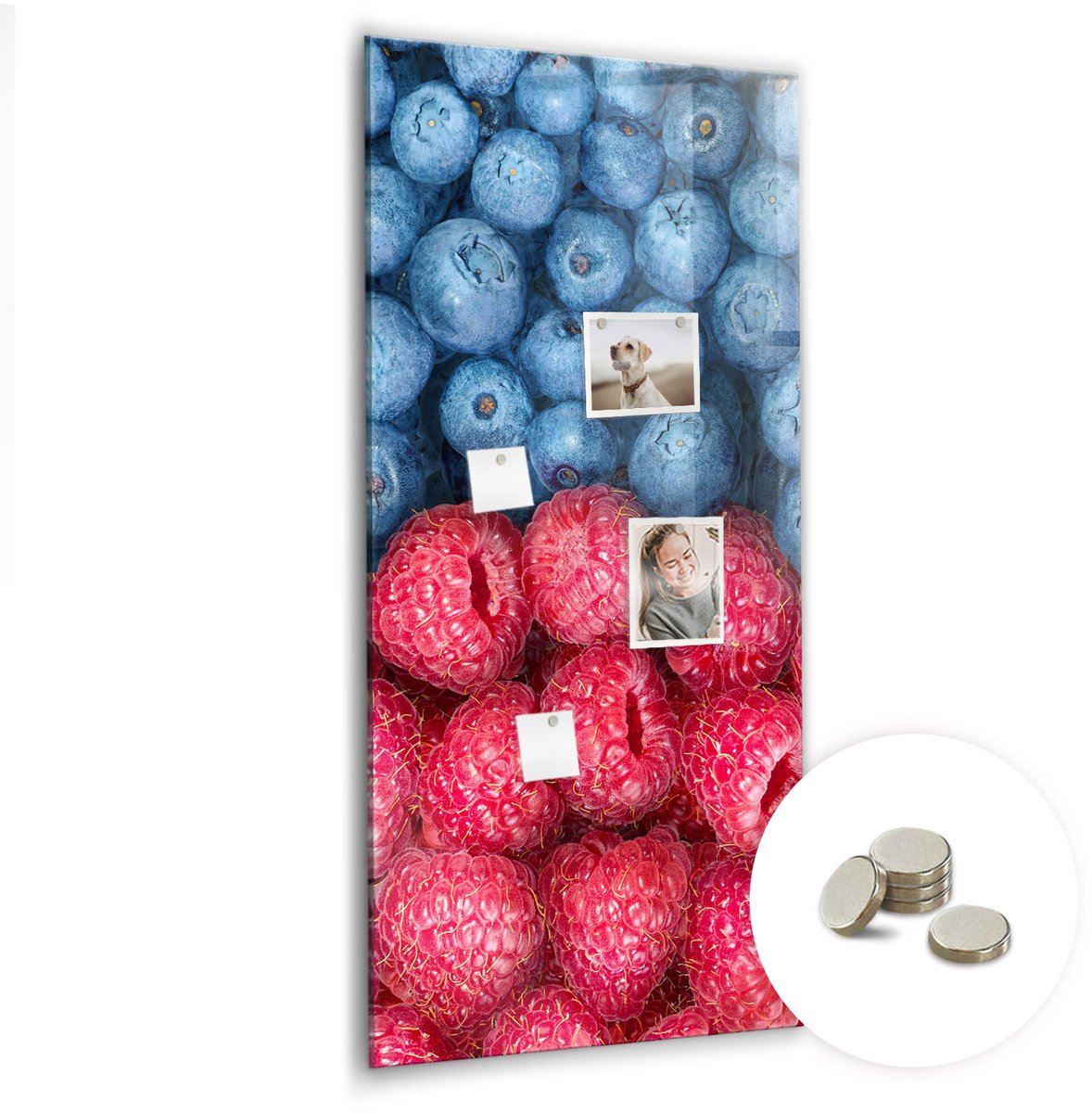 Coloray Glazen Magneetbord - Magnetisch Bord Kleur: donker marineblauw - 60x120 cm - Roze Magneetbord - Magnetic Board - Glazen Magneetbord