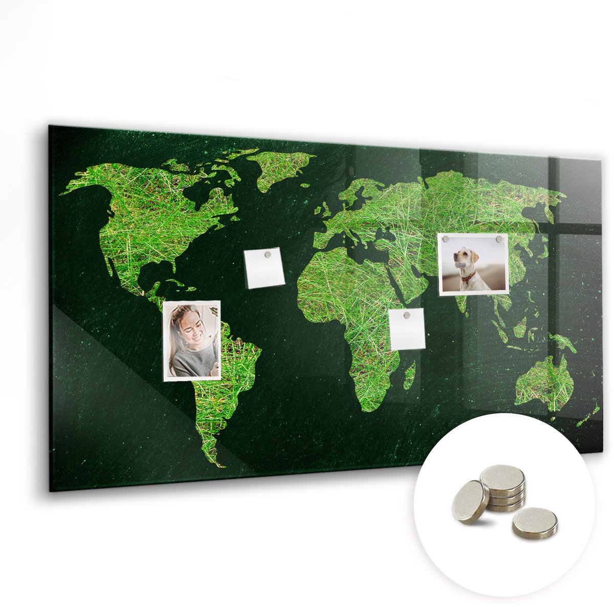 Coloray Glazen Magneetbord - Magnetisch Bord Afrikaans landschap - 120x60 cm - Veelkleurig Magneetbord - Magnetic Board - Bureau Decoratie