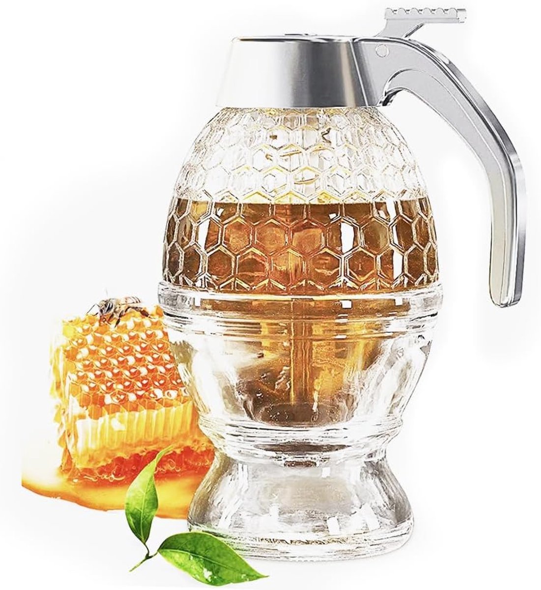 Transparent Acrylic Glass Honey Dispenser, Clear Honey Glass, Syrup Dispenser, Honey Dispenser, Honey Glass with - ShopVlot