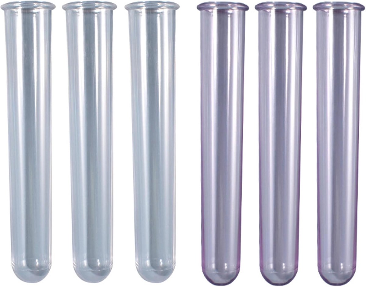 DHER Test Tube Acrylic Silicone Vase - Transparent Test Tube Vase For Hydroponics, Resin Shape Vase With Round Bottom - ShopVlot