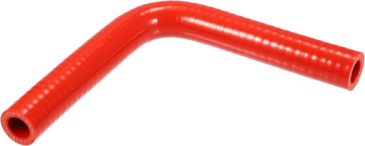SnelShoppen - Universele 16mm 0.63" ID 90 Graden Auto Koppeling Siliconen Slang Rood - Duurzaam en Temperatuurbestendig